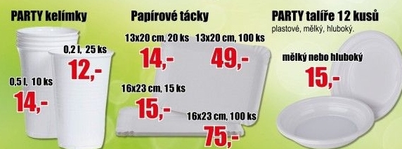 Kelímek plastový PARTY 0.5l 10ks bílý