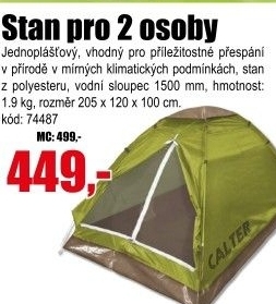 Stan Calter pro 2 osoby zelený