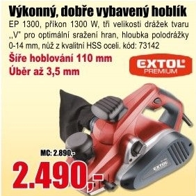 Hoblík elektrický EXTOL Premium EP 1300