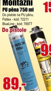 Pěna PU Pattex 750ml pistolová
