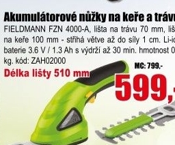 Nůžky na trávu a keře FIELDMANN FZN 4000-A