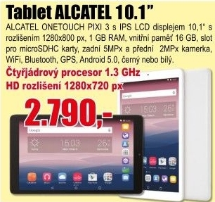 Tablet ALCATEL ONETOUCH PIXI 3 (10) Wifi Volcano Black