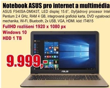 Notebook ASUS F540SA-DM043T