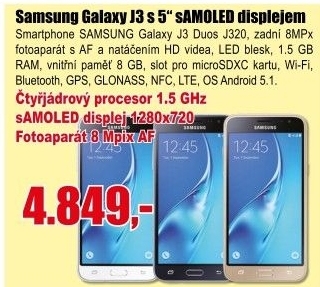 Telefon SAMSUNG Galaxy J3 J320 Duos Gold