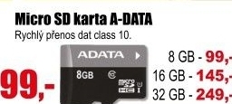 Karta A-DATA microSDHC 16 GB UHS-I + adaptér SD