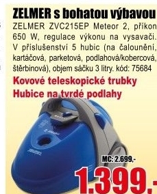 Vysavač ZELMER ZVC215EP Meteor 2