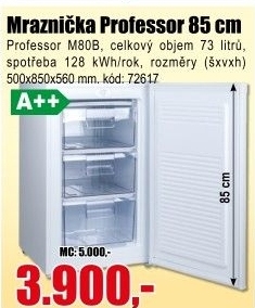 Mraznička Professor M80B, A++