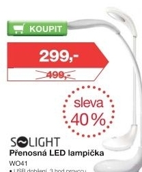 Solight WO 41 - nabíjecí LED stolní lampička