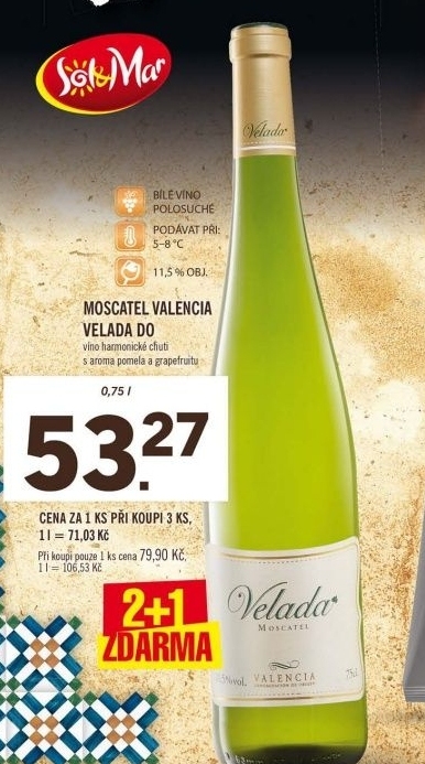 Víno Moscatel Valencia Velada DO