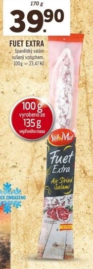 Salám španělský sušený vzduchem Fuet Extra Sol&amp
