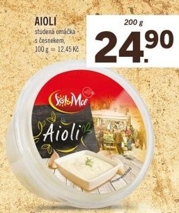 Omáčka studená Aioli Sol&amp