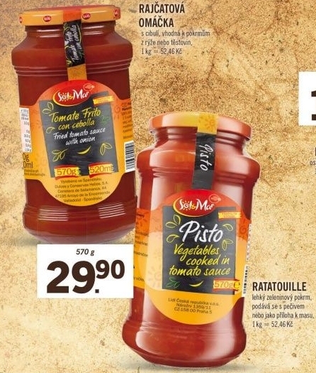 Omáčka rajčatová Sol&amp