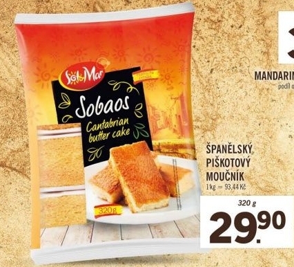 Moučník piškotový španělský Sobaos Sol&amp