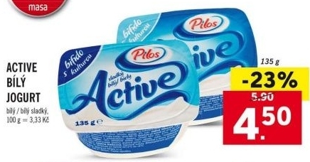Bílý jogurt Active Pilos