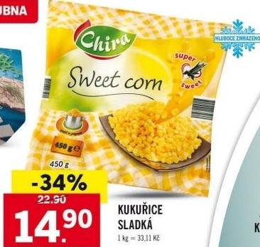 Kukuřice mražená Chira