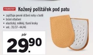 Kožený polštářek pod patu Yourstep