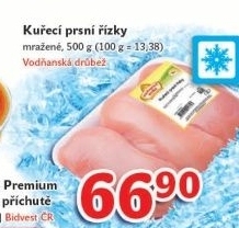 Řízky kuřecí prsní mražené Vodňanské kuře
