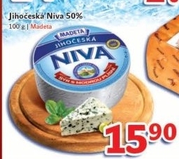Sýr Niva Jihočeská 50% Madeta