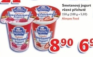 Ochucený jogurt smetanový Kunín