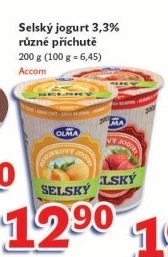 Jogurt selský ochucený Olma