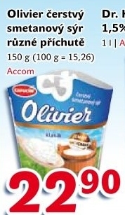 Sýr čerstvý smetanový ochucený Olivier Kapucín
