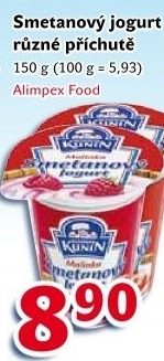 Ochucený jogurt smetanový Kunín