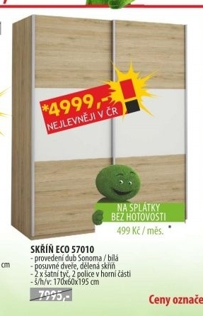 Skříň s posuvnými dveřmi ECO 57010