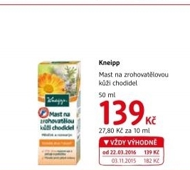 Mast na zrohovatělou kůži chodidel Kneipp