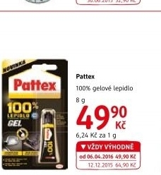 Lepidlo gel 100% Pattex
