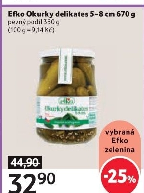 Okurky delikates Efko