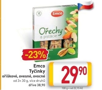 Tyčinka s ořechy Emco