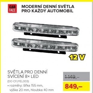 Světla pro denní svícení CarFace, 8x LED
