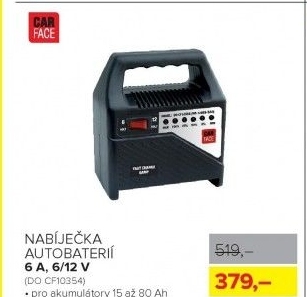Nabíječka autobaterií CarFace, 6 Amp 6/12V