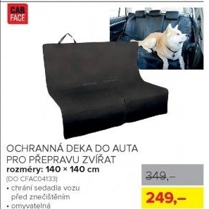 Ochranná deka do auta pro přepravu zvířat CarFace