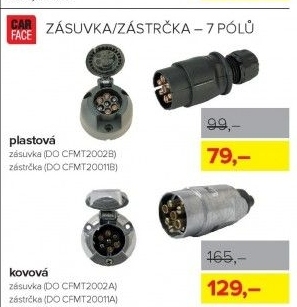 Zásuvka 7 pólů CarFace, plastová