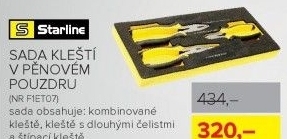 Sada kleští v pěnovém pouzdru Starline