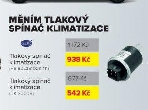 Tlakový snímač klimatizace Hella