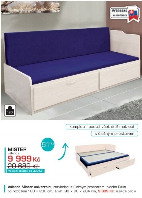 Mister - válenda (bílá, AS29 modrá)