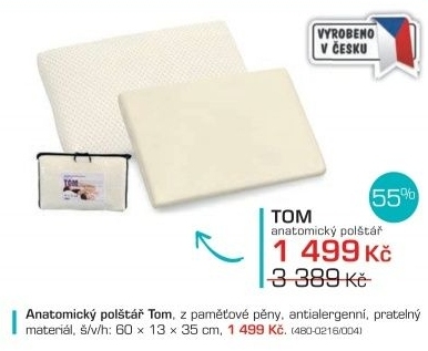 Tom - Polštář 60x13x35