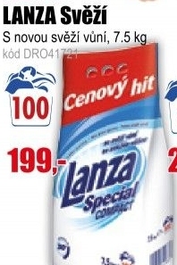 Prací prášek LANZA 100PD/7,5kg Svěží