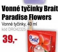 Vonné tyčinky Brait 40ml Paradise Flowers
