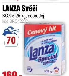 Prací prášek LANZA 70PD/5,25kg Svěží