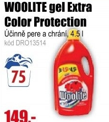 WOOLITE gel 4,5l/75PD Extra Color