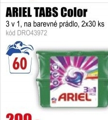 Ariel 3in1 PODS Color gelové kapsle 60 kusů