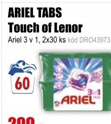 Ariel 3in1 PODS Touch of Lenor gelové kapsle 60 kusů