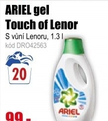 ARIEL gel 1,3l/20PD Touch of Lenor