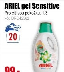 ARIEL gel 1,3l/20PD Sensitive