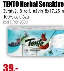 Toaletní papír TENTO Herbal Sensitive 3vrstvý 8 rolí, 138 m
