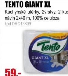 Utěrky kuch.TENTO GIANT XL 2role 2vrst.