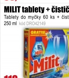 MILIT tablety do myčky 60ks + čistič 250ml